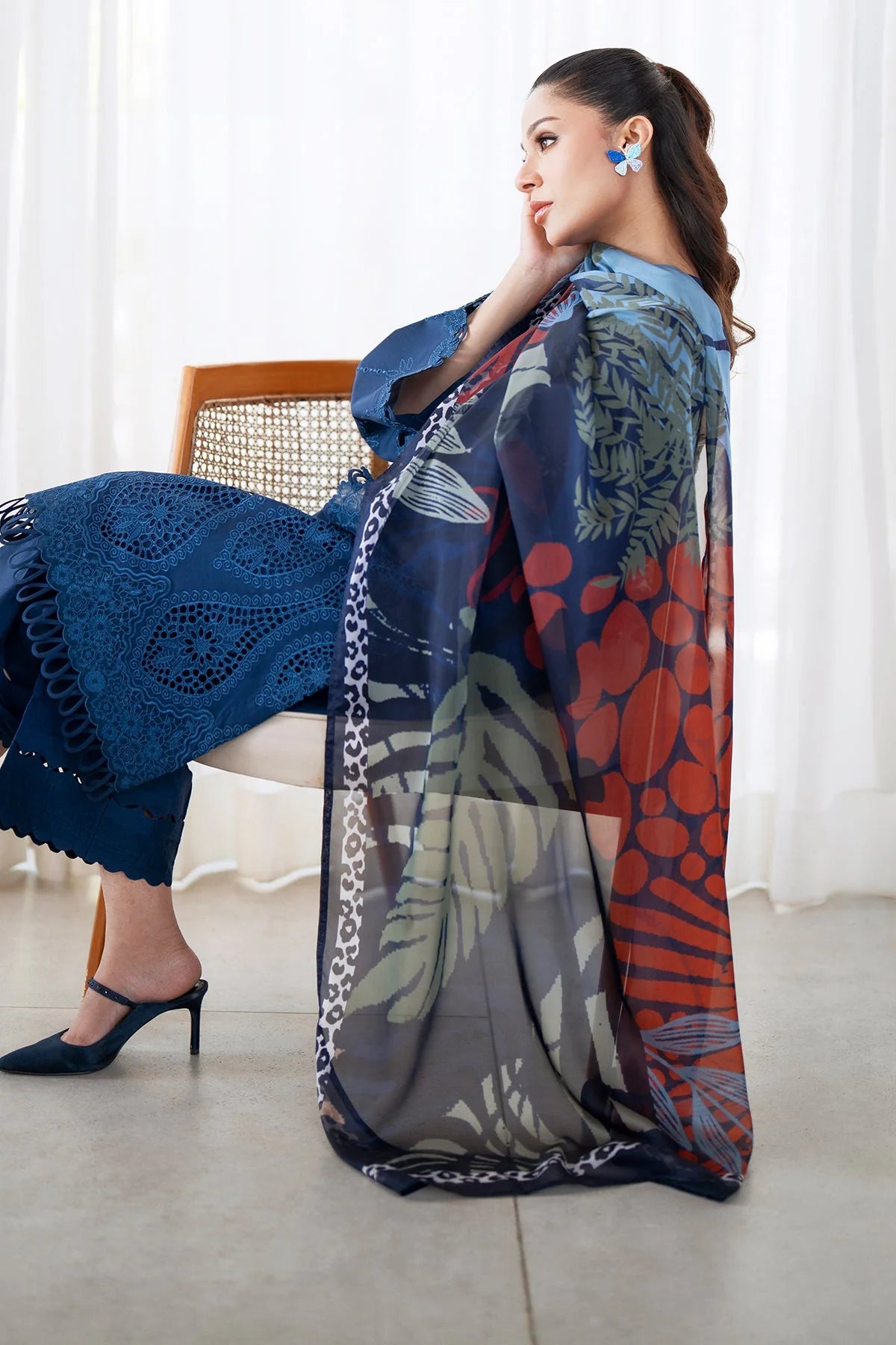 EMBROIDERED PRINTED LAWN UF-4077 | 3 PC UNSTITCHED SUIT | BAROQUE