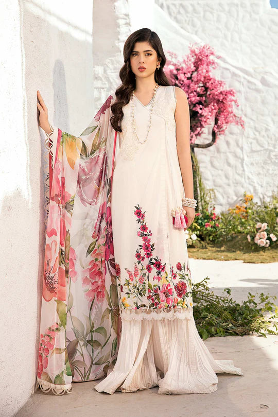 3 PC UNSTITCHED EMBROIDERED LAWN SUIT
