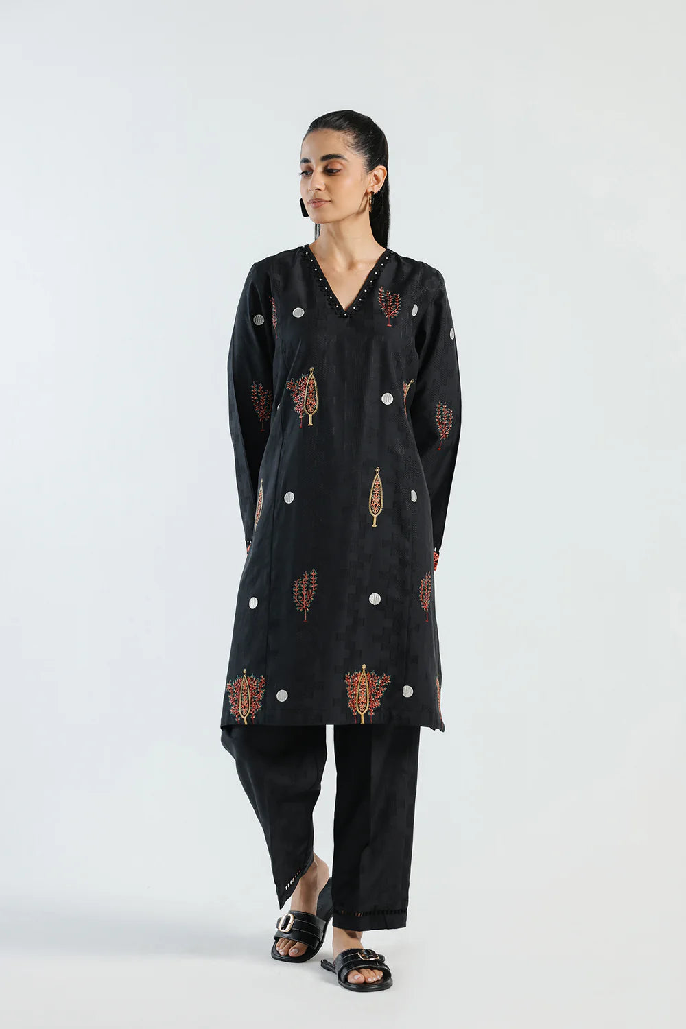 EMBROIDERED SUIT 2Pc READY MADE SUIT | ETHNC