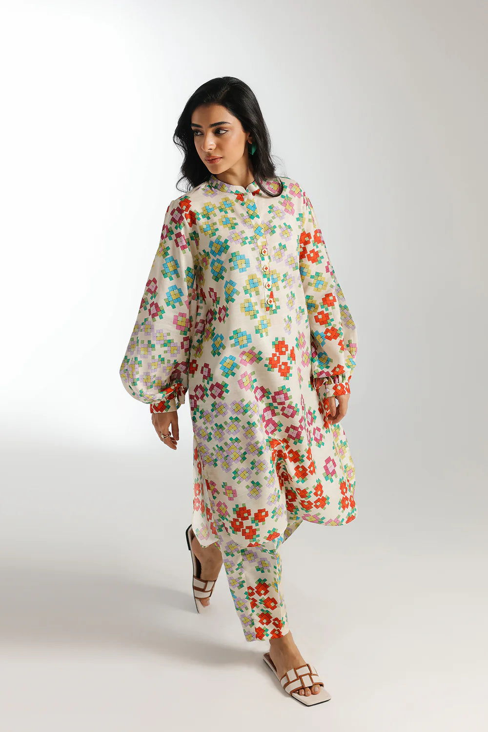 PRINTED SUIT 2 PC READY MADE | ETHNIC