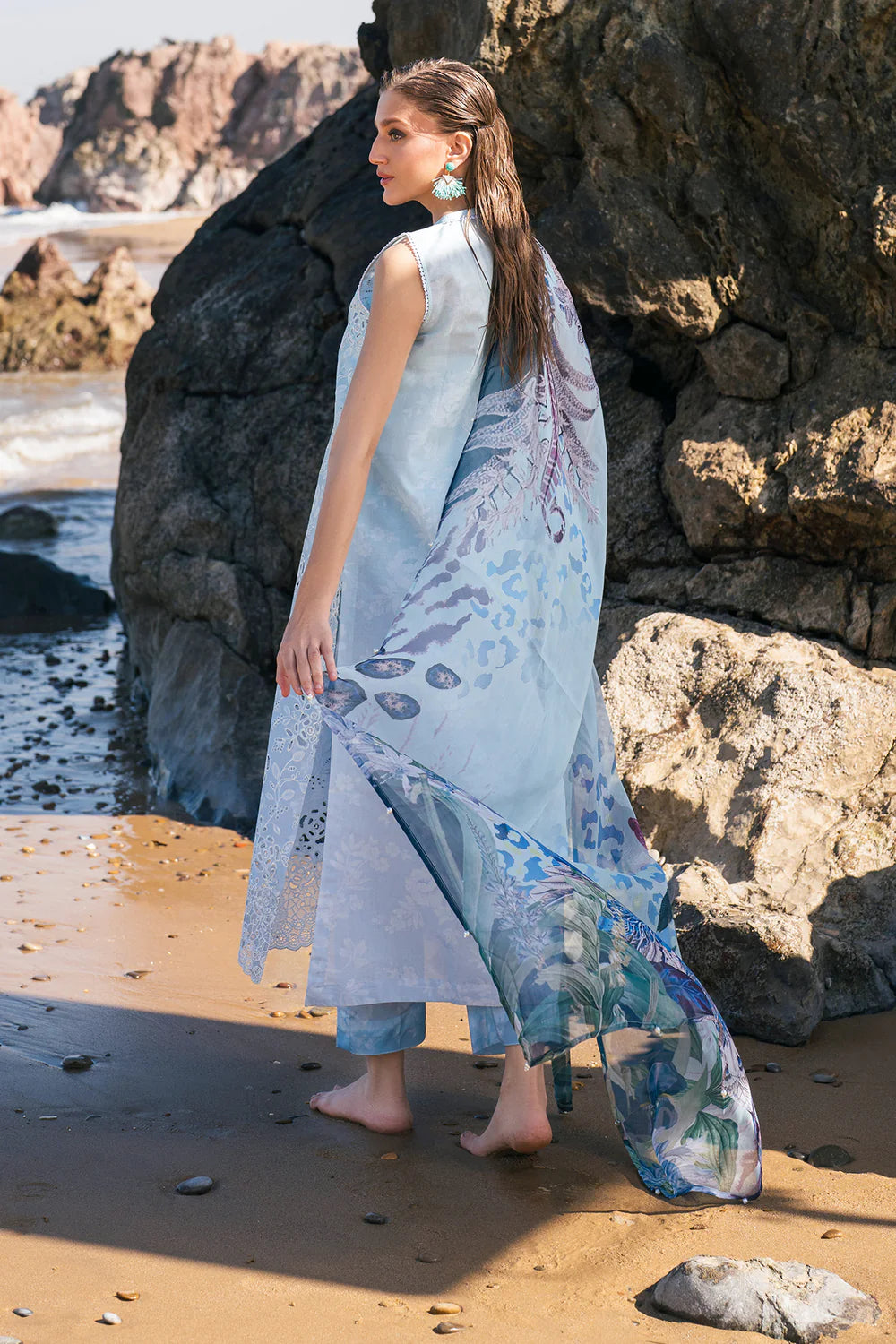 EMBROIDERED PRINTED LAWN UF-4109 3Pc SUIT UNSTITCHED | BAROQUE