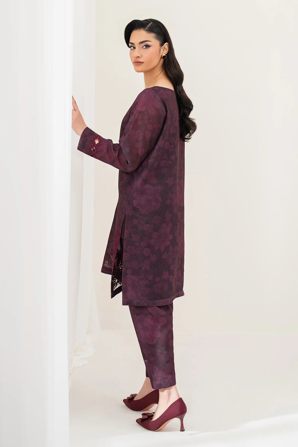 EMBROIDERED PRINTED GEORGETTE PR-1094 | 2 PC STITCHED SUIT | BAROQUE