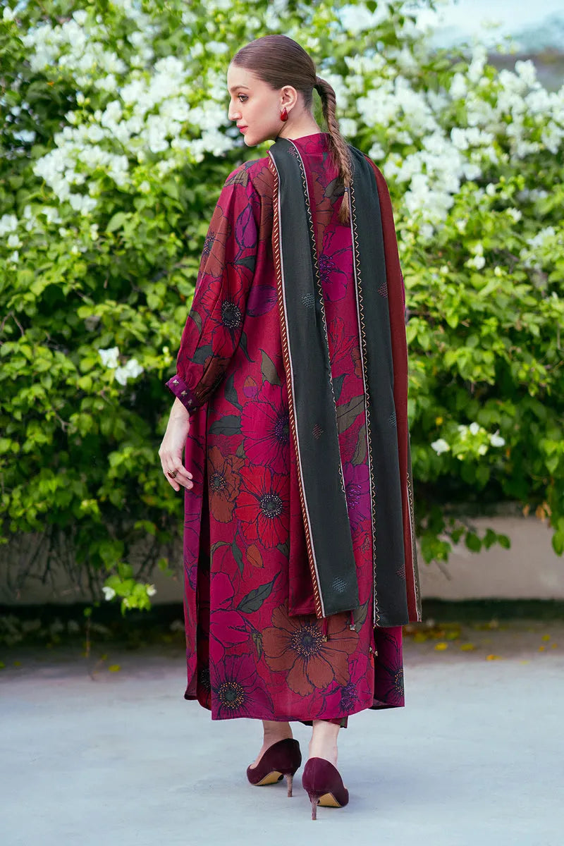 DIGITAL PRINTED VISCOSE SILK UF-782 | 3 PC UNSTITCHED SUIT | BAROQUE