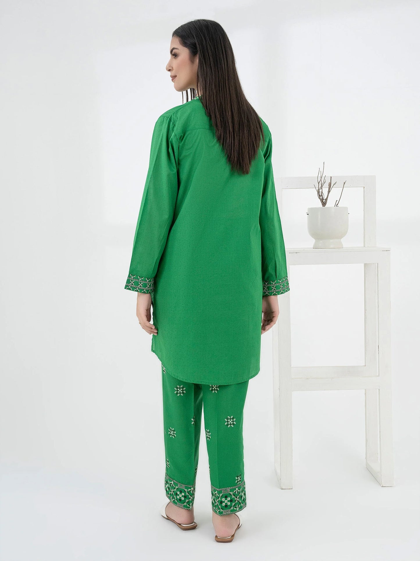 2 PIECE SUIT-EMBROIDERED JACQUARD READY MADE | LIMELIGHT