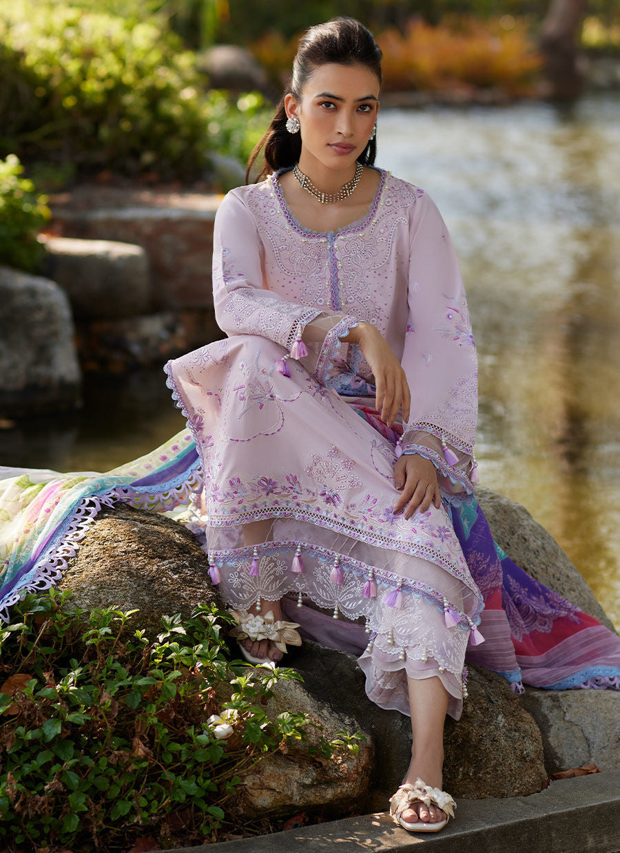 IZUMI PINK 3Pc UNSTITCHED SUIT | FARAH TALIB AZIZ