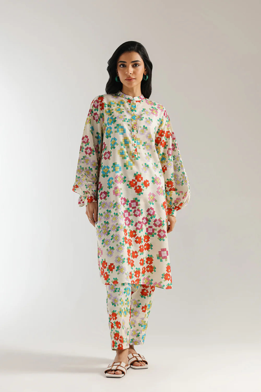 PRINTED SUIT 2 PC READY MADE | ETHNIC
