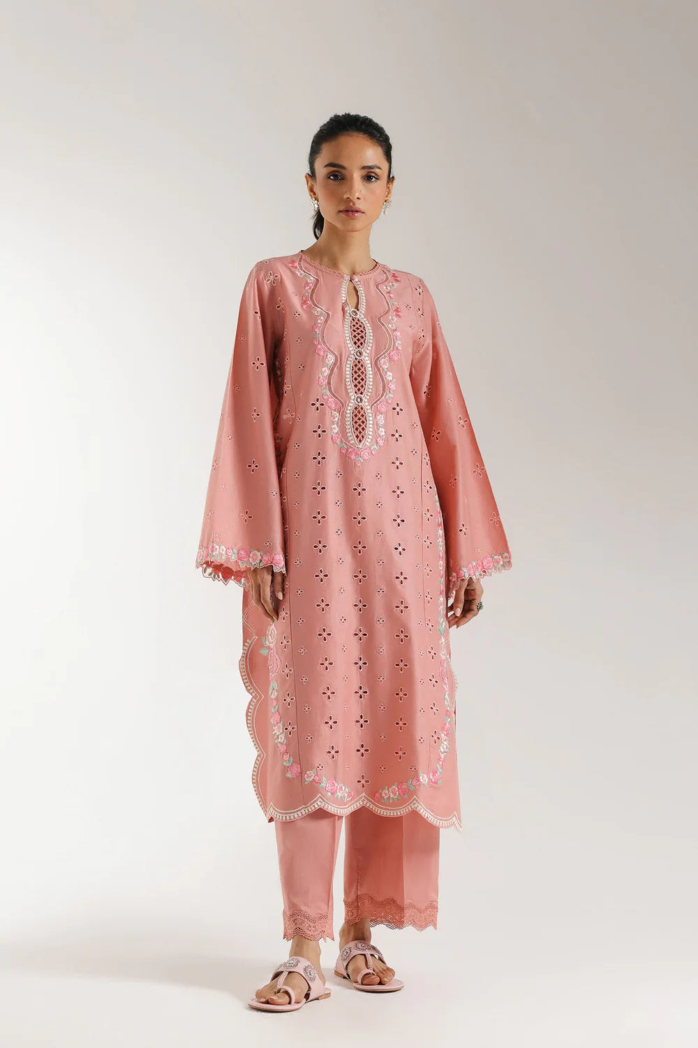 EMBROIDERED SUIT 2 PC READY MADE | ETHNIC