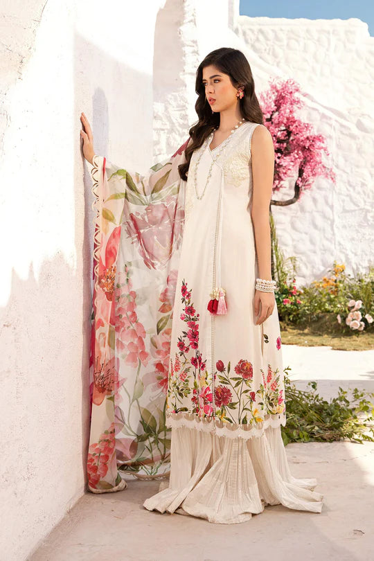3 PC UNSTITCHED EMBROIDERED LAWN SUIT