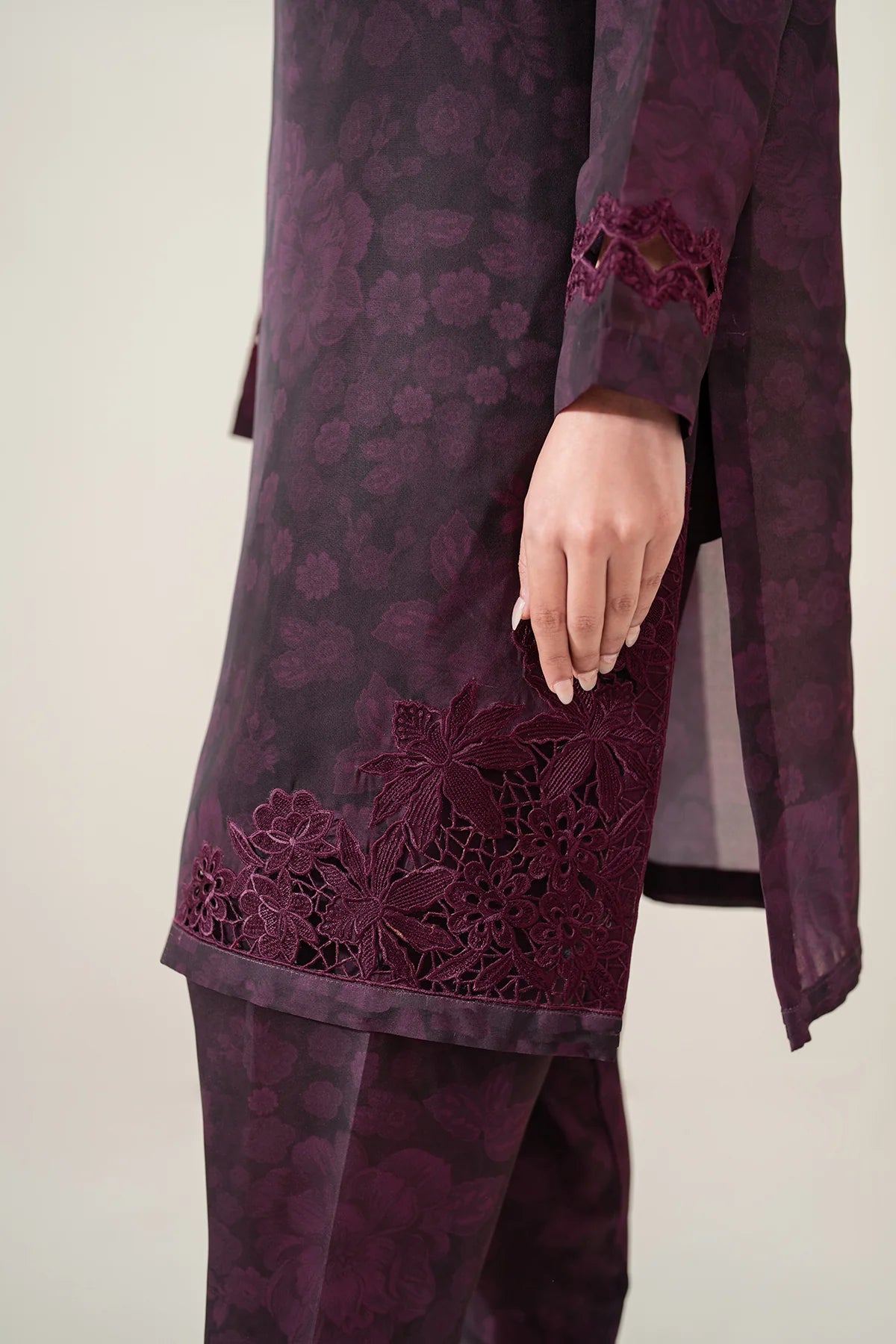 EMBROIDERED PRINTED GEORGETTE PR-1094 | 2 PC STITCHED SUIT | BAROQUE