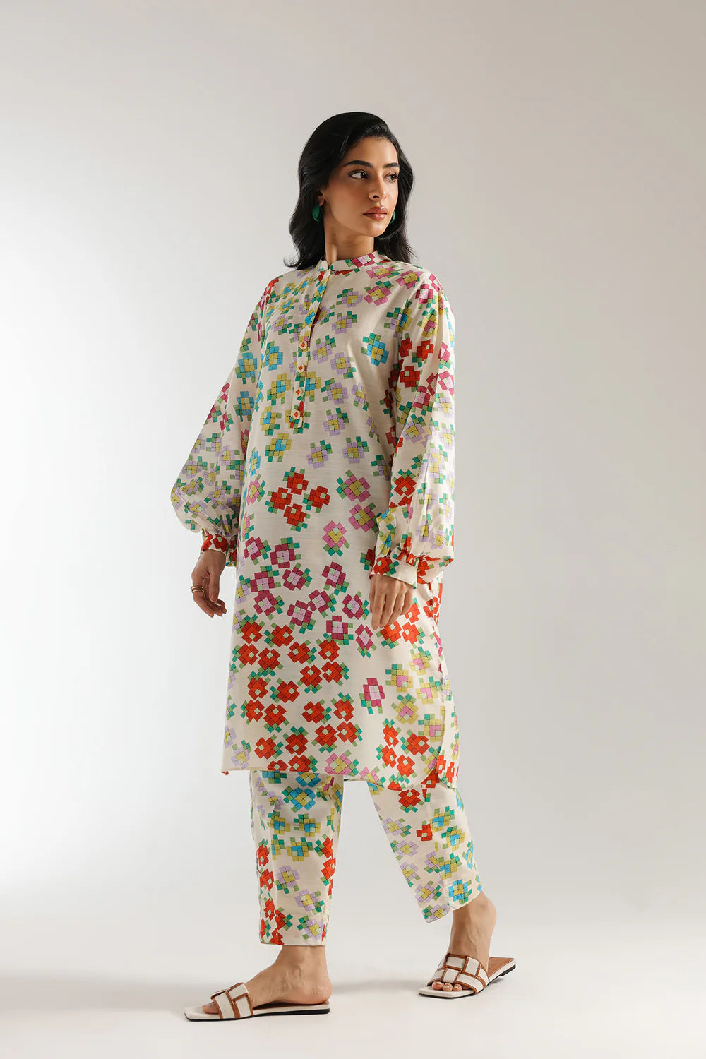 PRINTED SUIT 2 PC READY MADE | ETHNIC