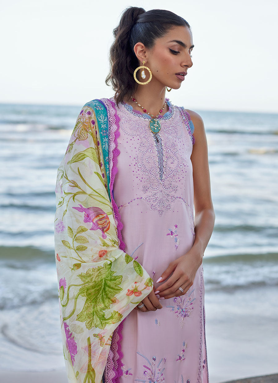 IZUMI PINK 3Pc UNSTITCHED SUIT | FARAH TALIB AZIZ