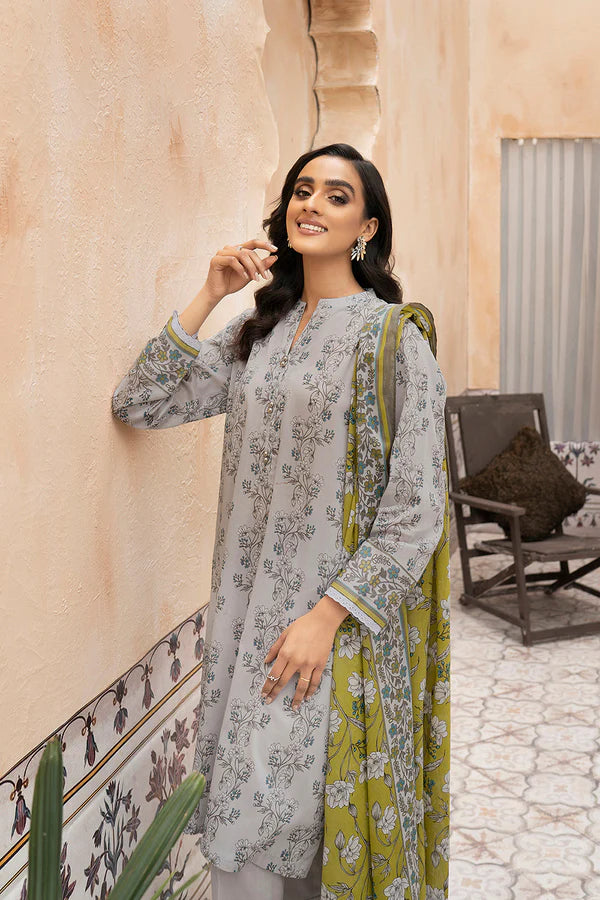3 PIECE UNSTITCHED PRINTED SUIT - 42201275-R | NISHAT