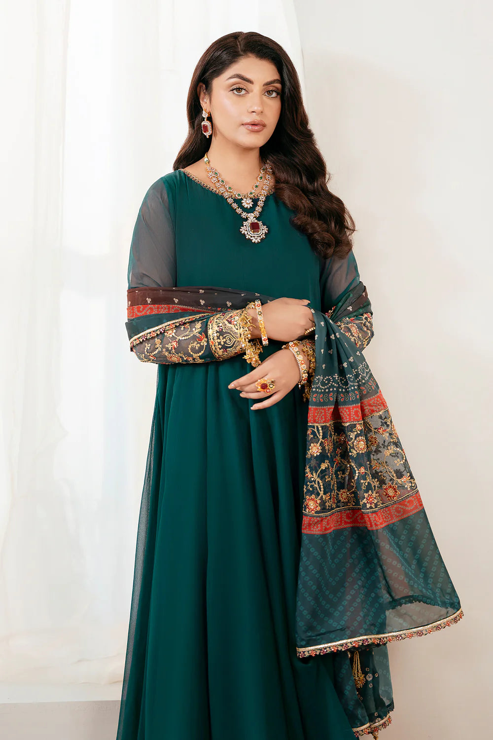 EMBROIDERED CHIFFON PR-1057 3Pc READY MADE SUIT | BAROQUE