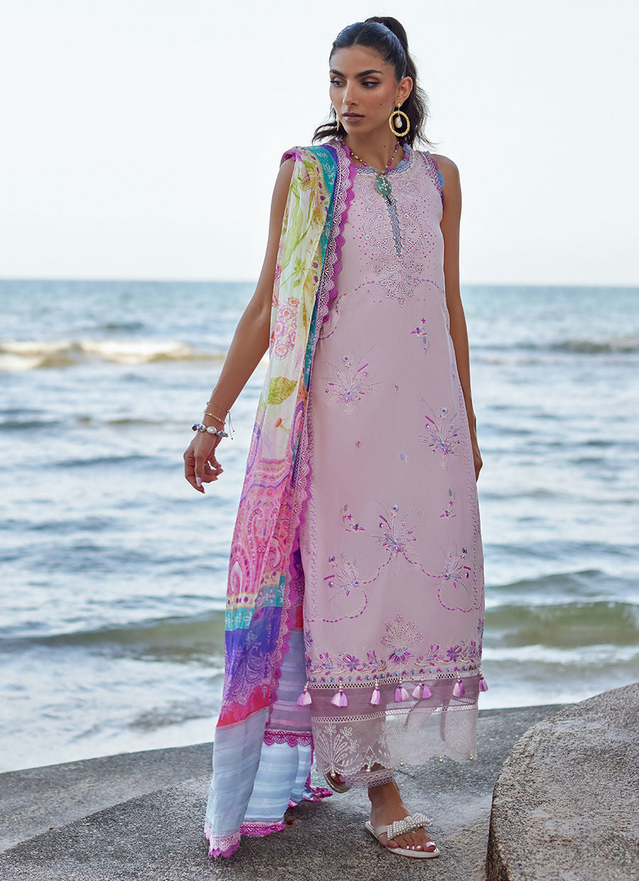 IZUMI PINK 3Pc UNSTITCHED SUIT | FARAH TALIB AZIZ