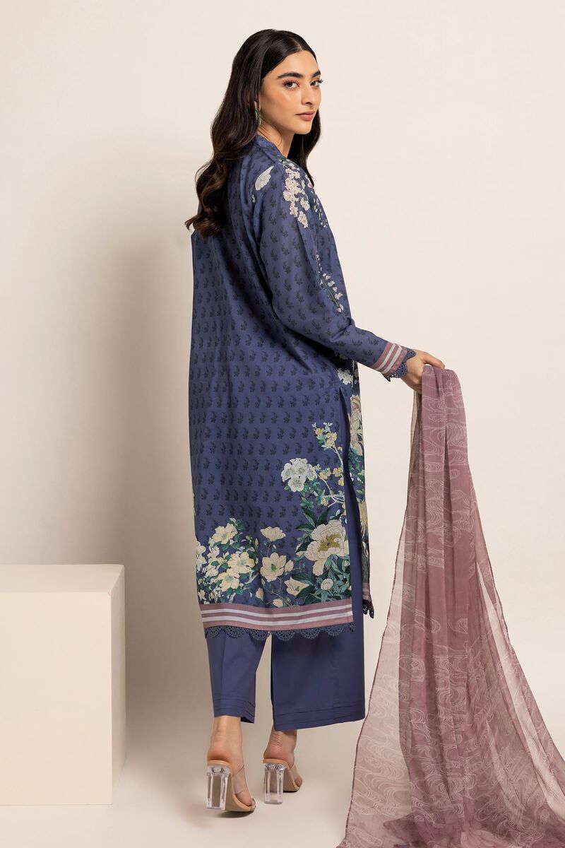 PRINTED LAWN 3-PIECE SUIT UNSTITCHED - KHAADI