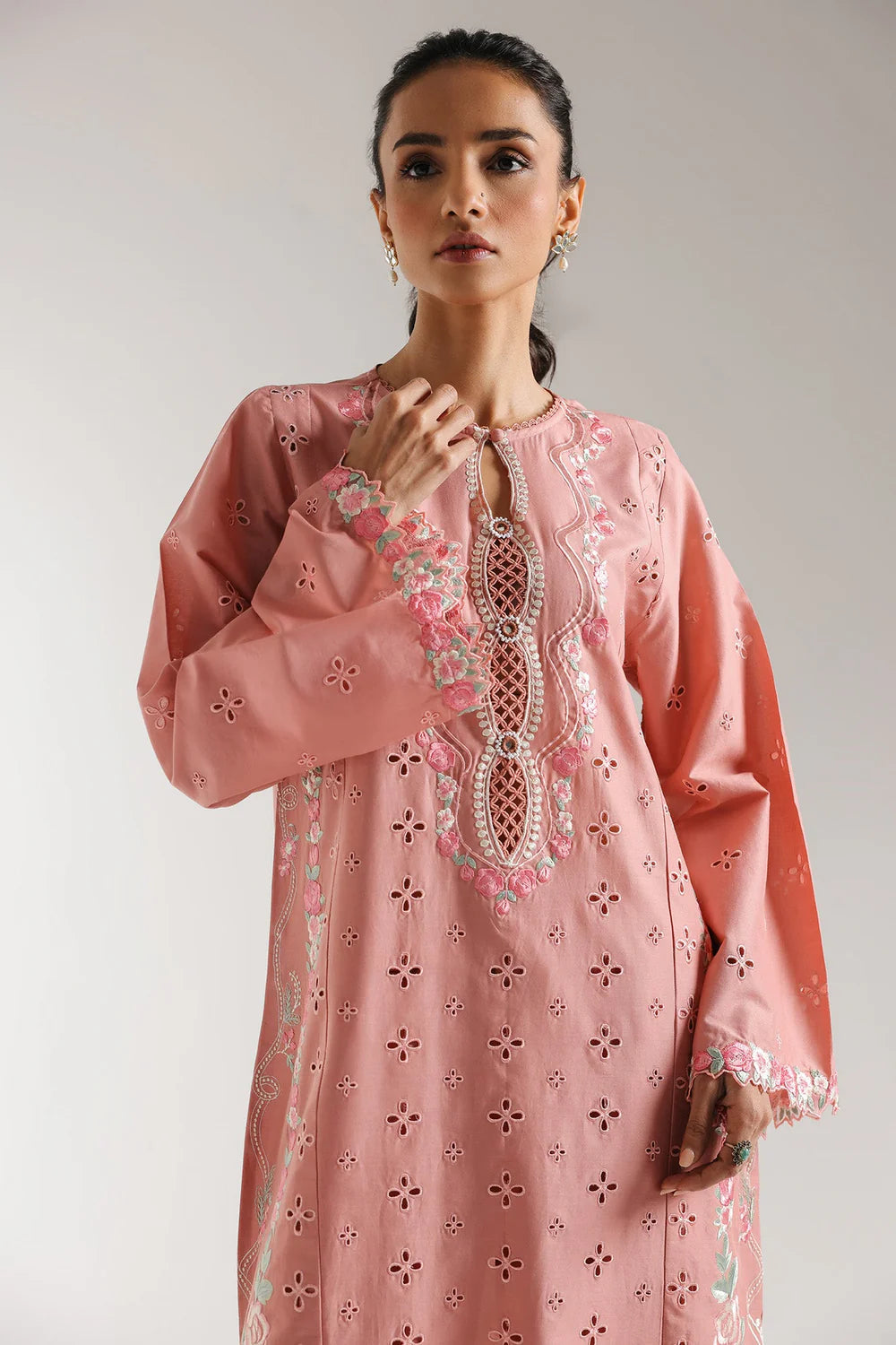 EMBROIDERED SUIT 2 PC READY MADE | ETHNIC