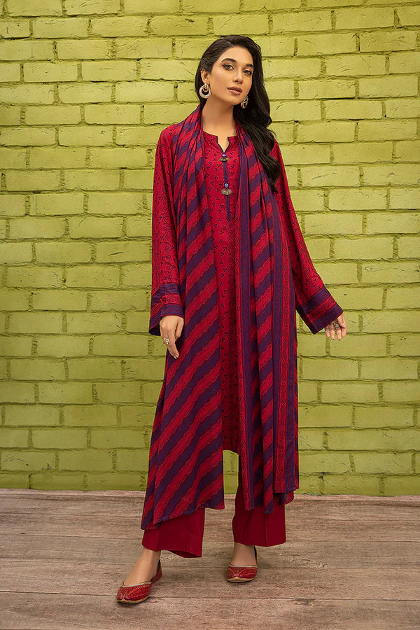 3 PIECE UNSTITCHED PRINTED SUIT - 42206517-R | NISHAT