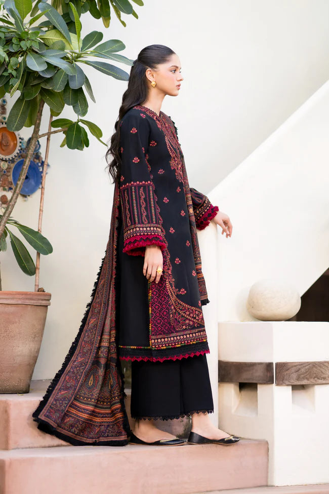 SIYAH 3 PC KHADDAR UNSTITCHED SUIT | XENIA
