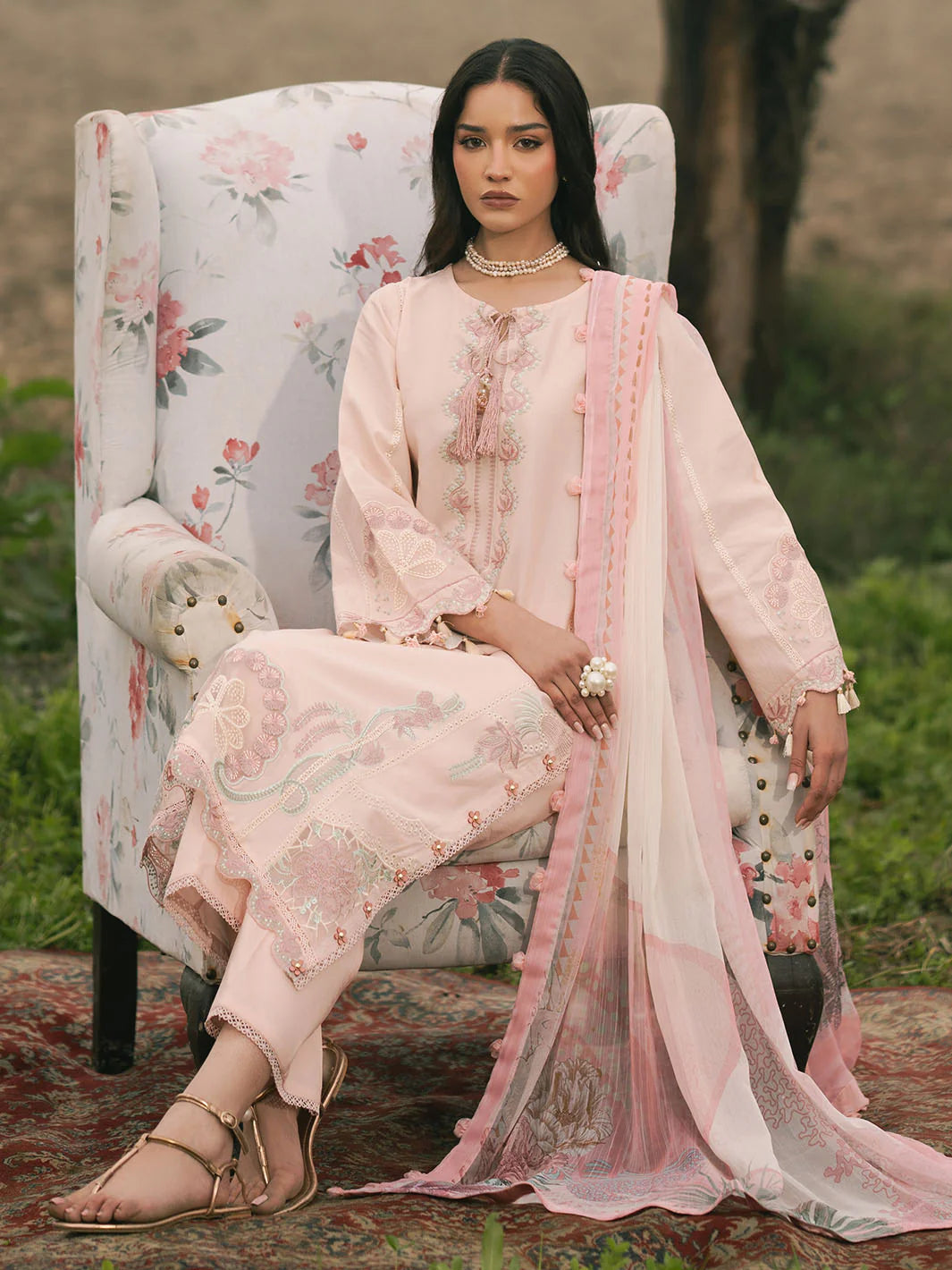 PARIZAH 3Pc UNSTITCHED SUIT - IZEL