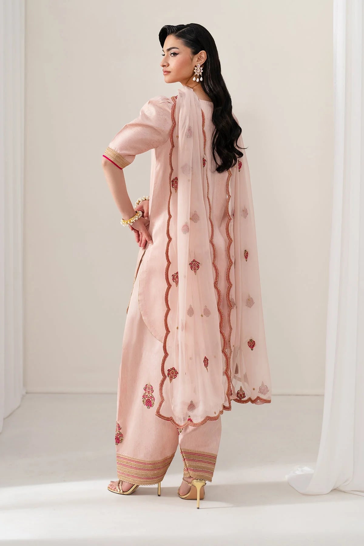 EMBROIDERED RAW SILK UF-4136 | 3 PC UNSTITCHED | BAROQUE