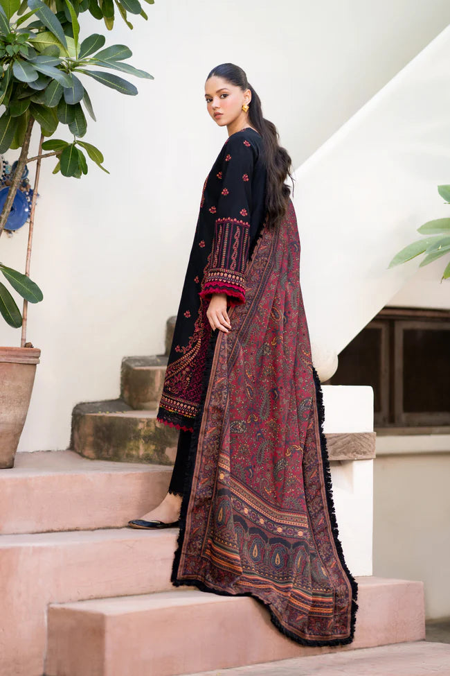 SIYAH 3 PC KHADDAR UNSTITCHED SUIT | XENIA