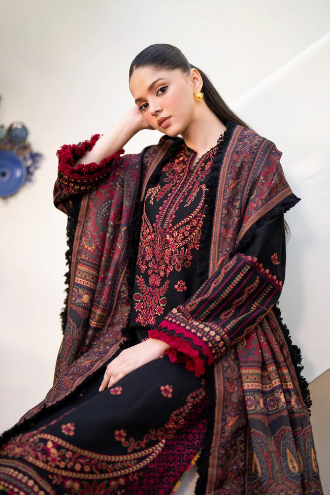 SIYAH 3 PC KHADDAR UNSTITCHED SUIT | XENIA