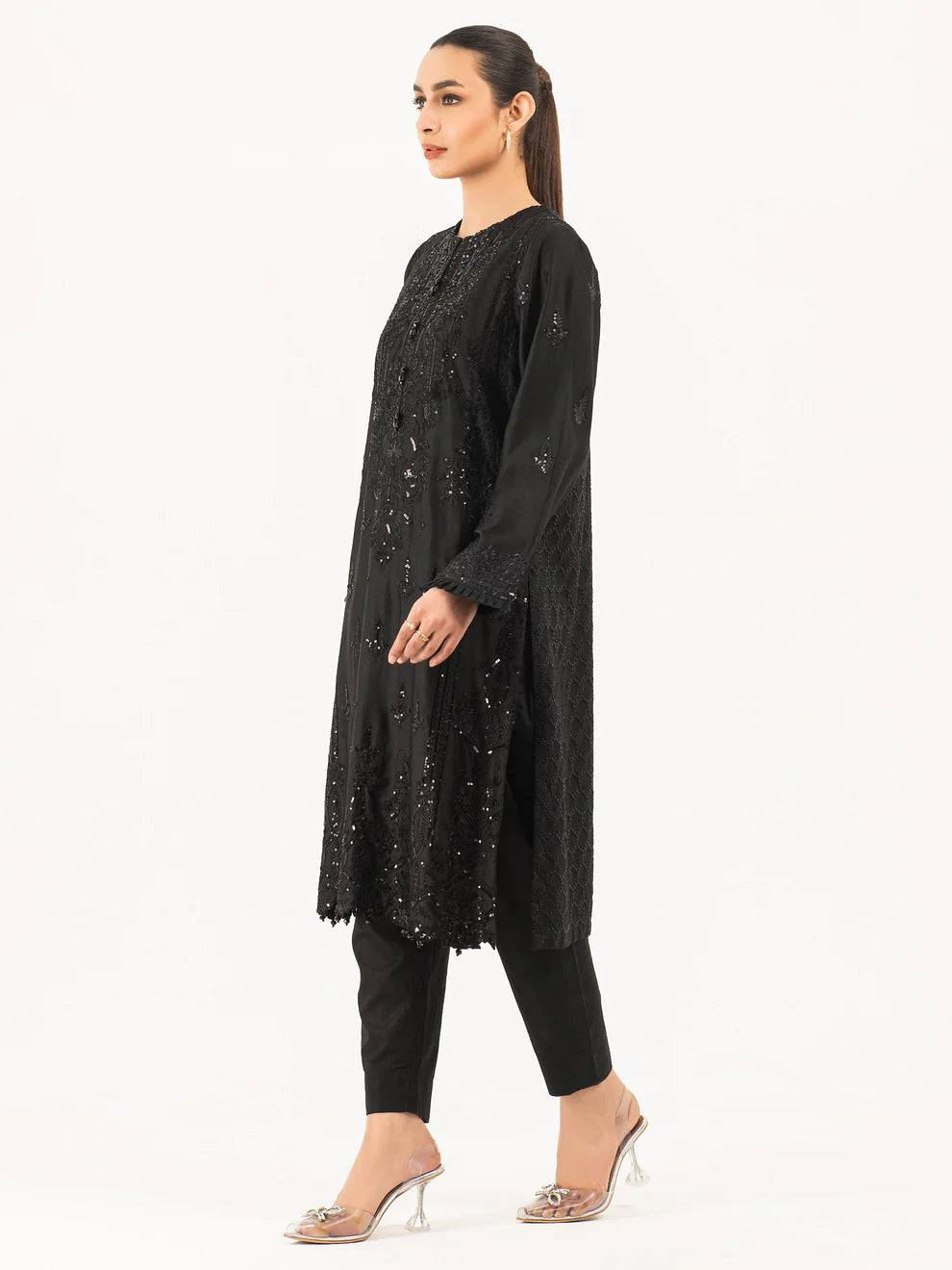Satin Shirt-Embellished (Shirt)