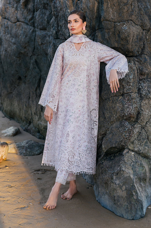 EMBROIDERED PRINTED LAWN UF-4130 | 3 PC UNSTITCHED | BAROQUE