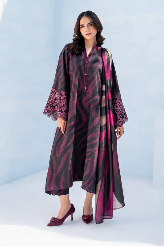 PRINTED VISCOSE SILK UF-4056 | 3 PC UNSTITCHED
