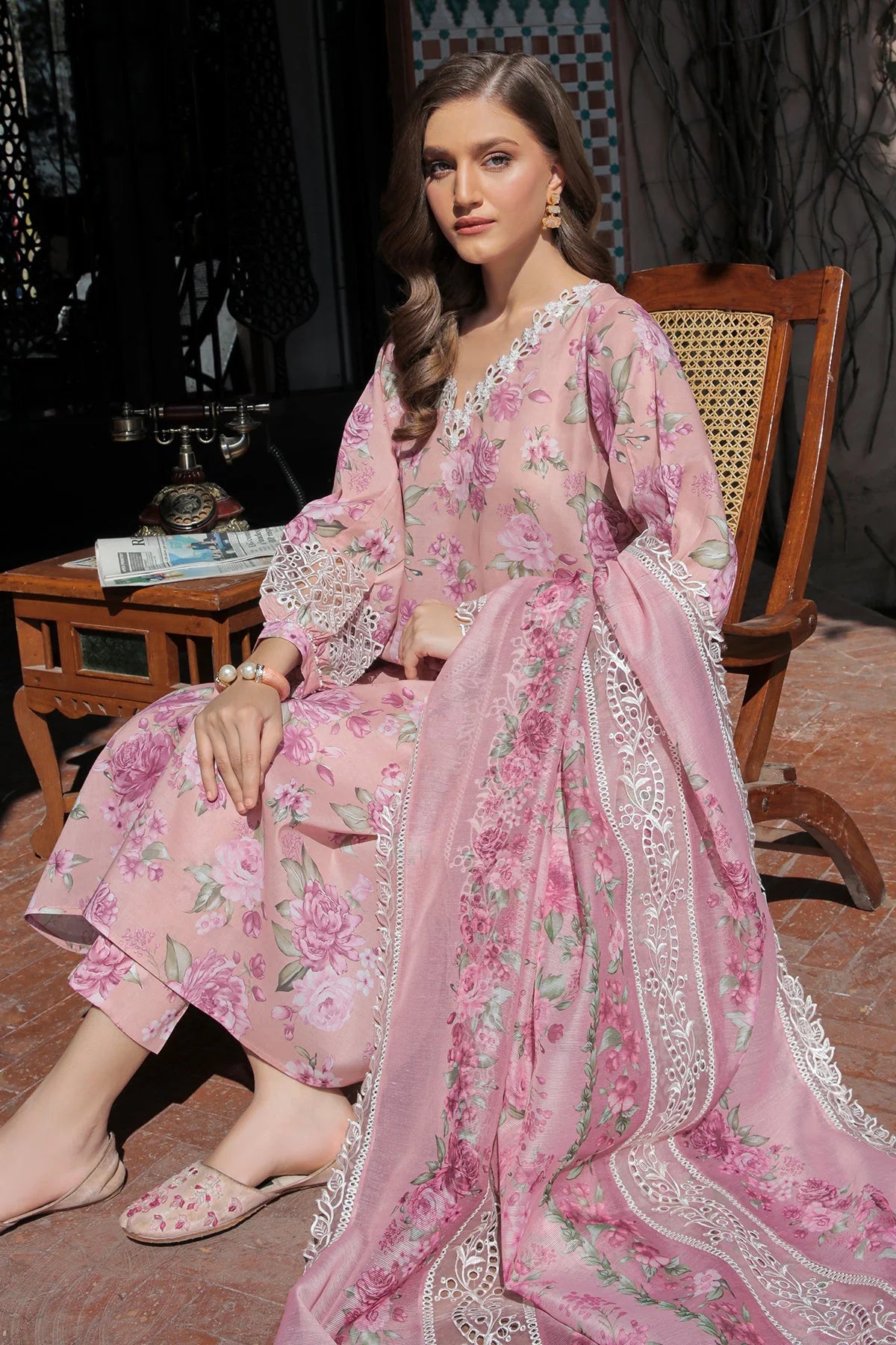 EMBROIDERED LAWN UF-315 | 3 PC UNSTITCHED SUIT | BAROQUE