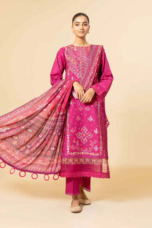 PRINTED EMBROIDERED SUIT 42404932 | 3 PC UNSTITCHED SUIT