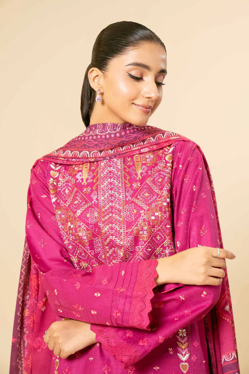 PRINTED EMBROIDERED SUIT 42404932 | 3 PC UNSTITCHED SUIT
