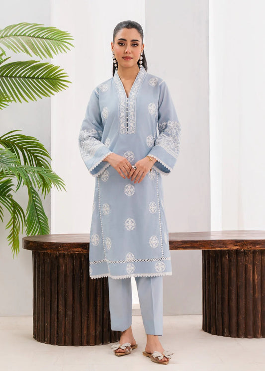 Liyana - Sky Blue - Sahibas By Mirza Stitched 2pc Suit