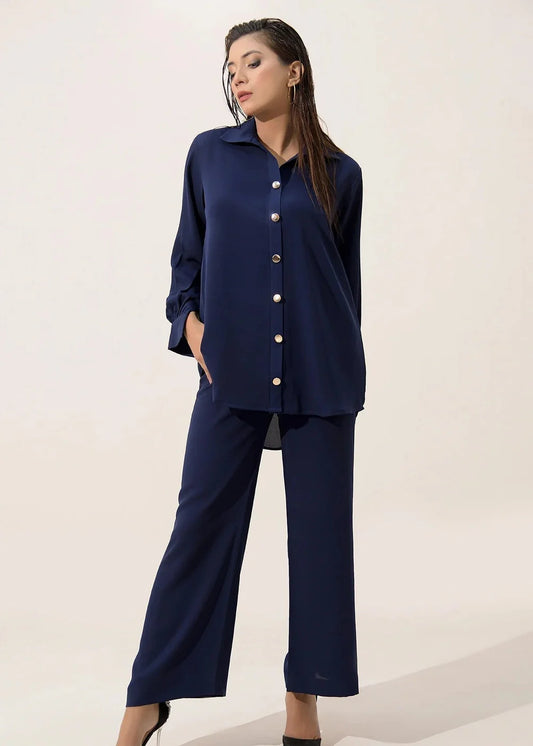 Navy Georgette Co ord Set - Be Yourself