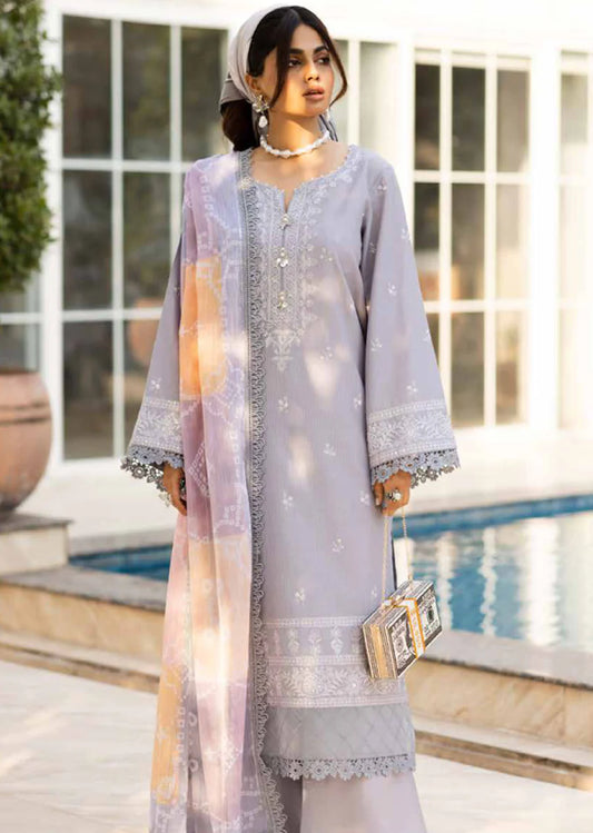 TZB-441 - UNSTITCHED - Nureh Tehzeeb Chickenkari Lawn Collection 2025 | TEHZEEB