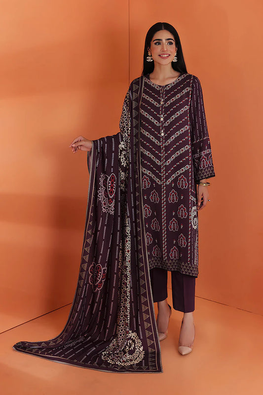3 PIECE UNSTITCHED PRINTED SUIT - 42206139-R | NISHAT