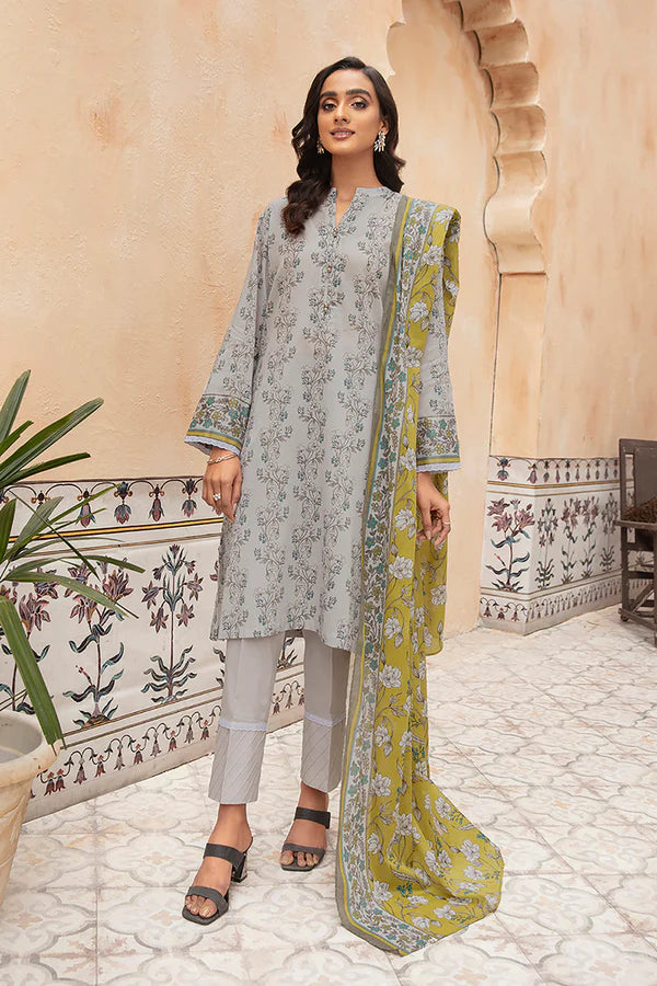 3 PIECE UNSTITCHED PRINTED SUIT - 42201275-R | NISHAT