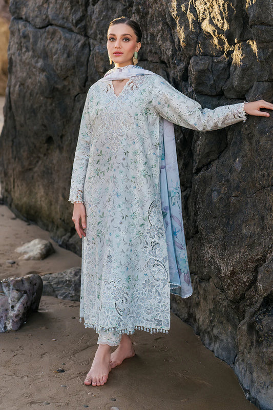 EMBROIDERED PRINTED LAWN UF-4129 3PC UNSTITCHED SUIT | BAROQUE