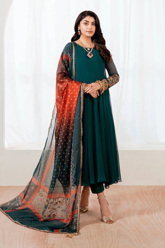 EMBROIDERED CHIFFON PR-1057 3Pc READY MADE SUIT | BAROQUE