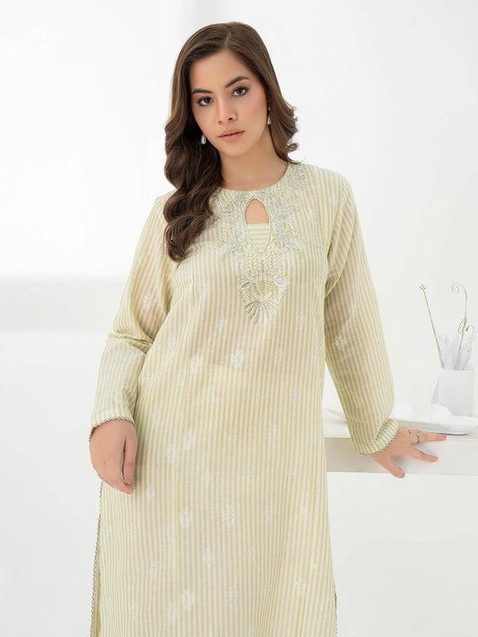 2 PIECE JACQUARD SUIT-EMBROIDERED READY MADE | LIMELIGHT