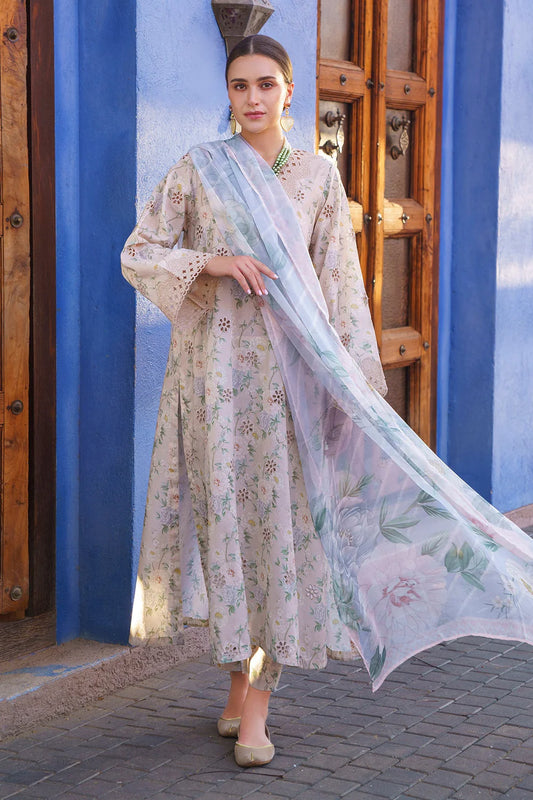 EMBROIDERED PRINTED LAWN UF-591 UNSTITCHED 3Pc - BAROQUE