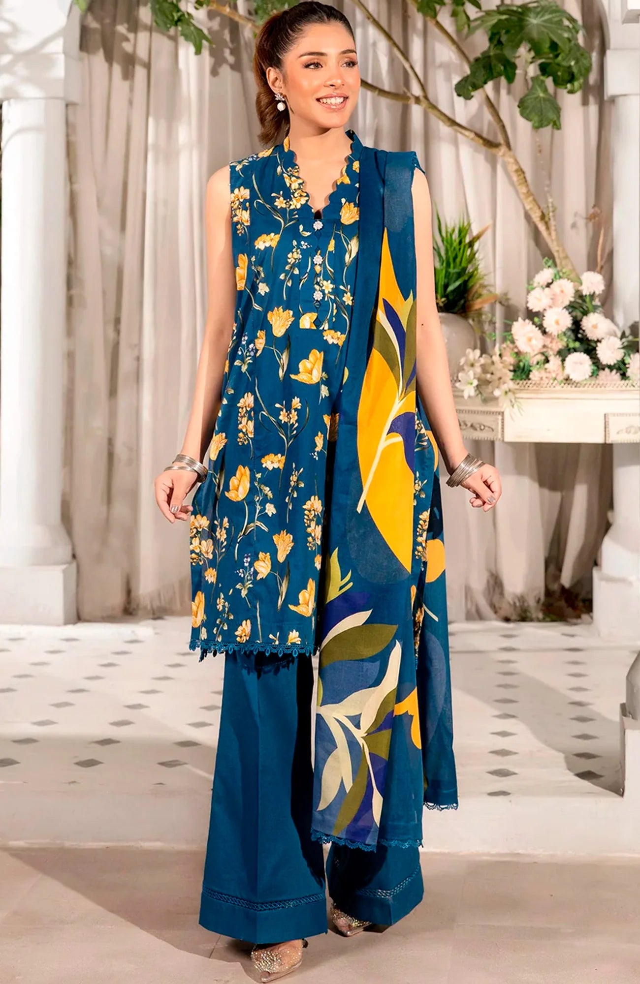 LAWN'25 BY MARIA B PRINTED UNSTITCHED 3-PIECE