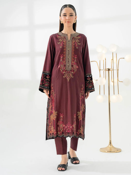 EMBROIDERED PRET SUIT | 2 PC STITCHED | LIMELIGHT