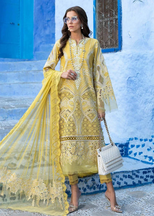 EMBROIDERED LAWN 3-PIECE SUIT - MARIA B
