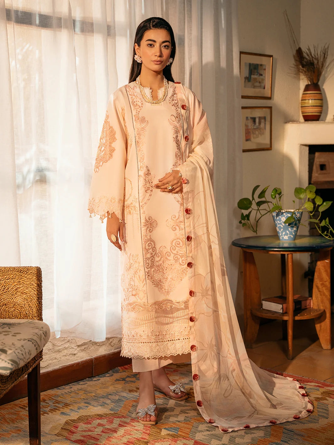AARZOO 3Pc UNSTITCHED SUIT - IZEL