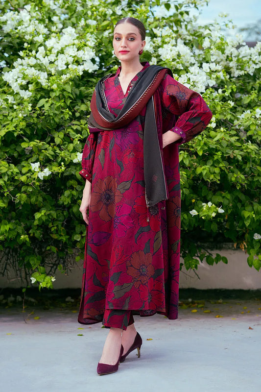 DIGITAL PRINTED VISCOSE SILK UF-782 | 3 PC UNSTITCHED SUIT | BAROQUE