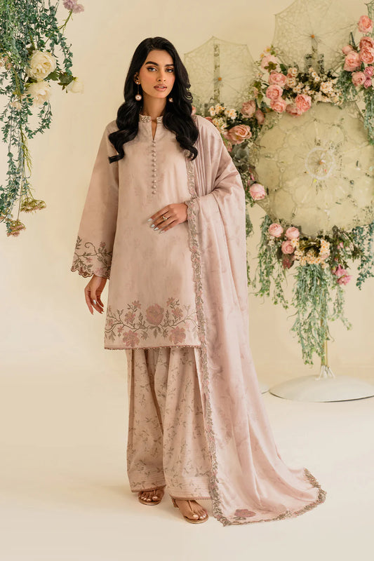 UE-424 EMBROIDERED TEXTURED LAWN UNSTITCHED 3Pc - IZNIK
