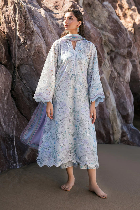 EMBROIDERED PRINTED LAWN UF-4106 UNSTITCHED 3PC - BAROQUE