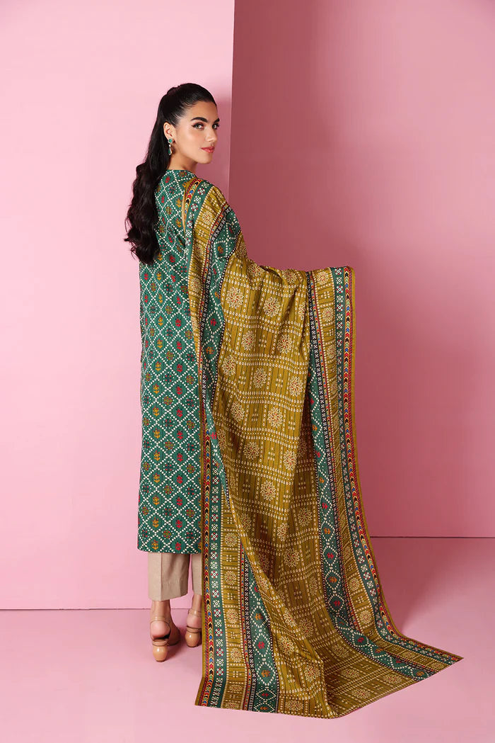 3 PIECE UNSTITCHED PRINTED SUIT - 42206256-R | NISHAT