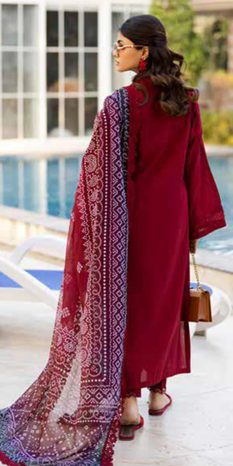 TZB-446 - UNSTITCHED - NUREH TEHZEEB CHICKENKARI LAWN COLLECTION 2025